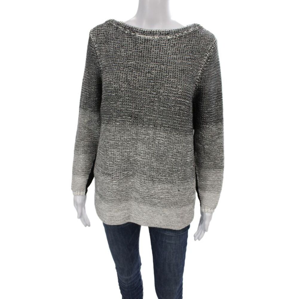 Helmut Lang Unisex Pullover Sweater Black Crew Neck Long Sleeve Size S